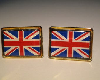 United Kingdom Flag Cufflinks, Lapel Pins, Tie Bars, Earrings, Jewelry and Accessories