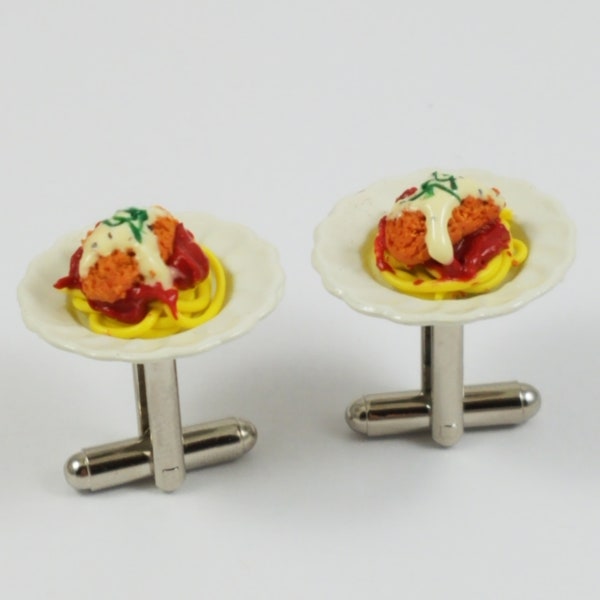 Chicken Parmesan Cufflinks, Lapel Pins, Tie Bars, Earrings, Jewelry and Accessories
