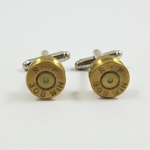 308 Winchester Caliber Cufflinks, Lapel Pins, Tie Bars, Earrings, Jewelry and Accessories -- .308 Win