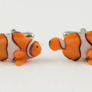 Clown Fish Cufflinks, Lapel Pins, Tie Bars, Earrings, Jewelry and Accessories