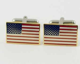 Jacksonville City USA Flag Cufflinks Engraved Box Jacksonville City USA Flag Cufflinks Engraved Box