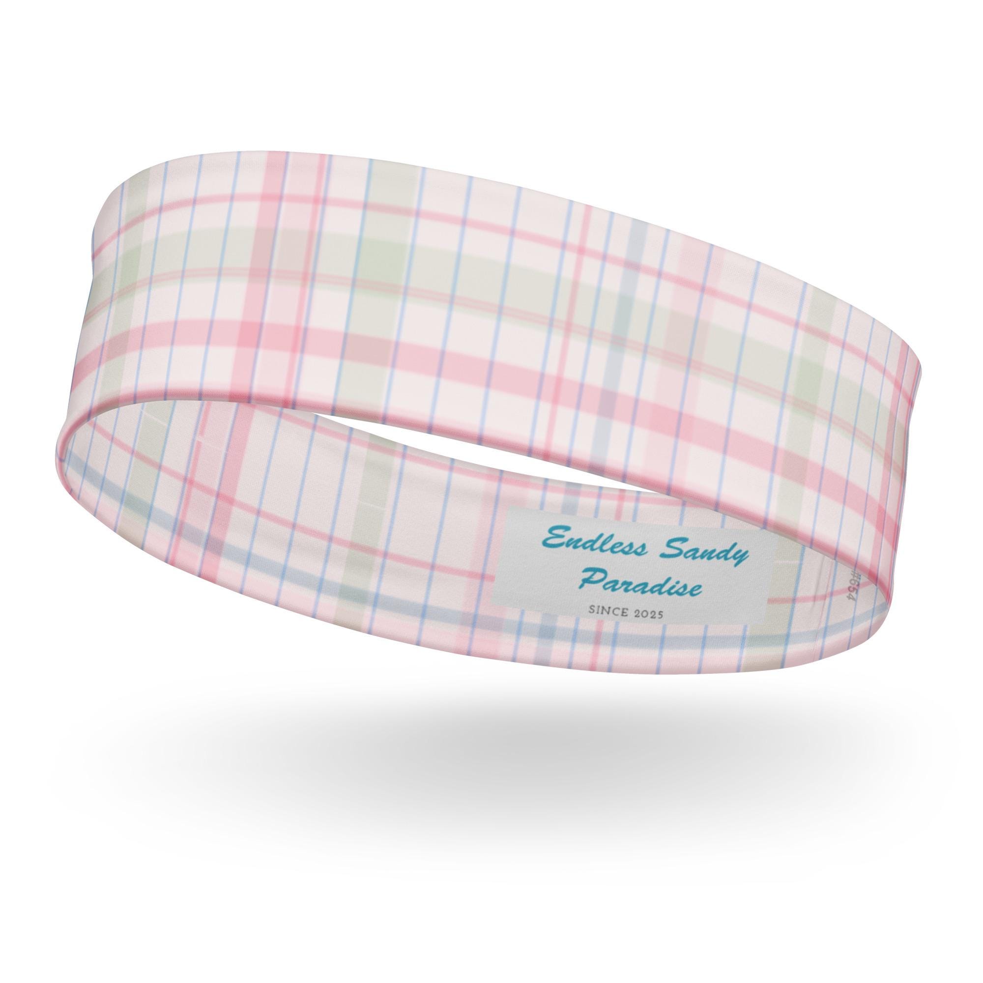 Luxury Pink & Beige Plaid Knotted Fashion Headband Pink Plaid Headband - Etsy main image 4