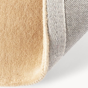 Jednolity dywan w kolorze ochry | Minimalistyczny dywan wełniany tuftowany ręcznie