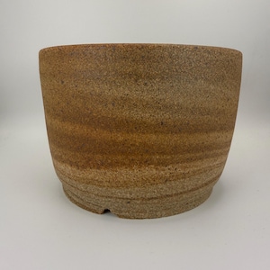 Handgemachter marmorierter Steingut-Blumentopf mit Drainagelöchern – Rustikaler brauner Keramik-Blumentopf – Minimalistischer Blumentopf für Zimmerpflanzen – Sukkulenten und Zimmerpflanze