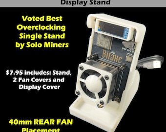 Bitaxe Gamma 601 Display Stand – 3D Printed Case with Fan Guards