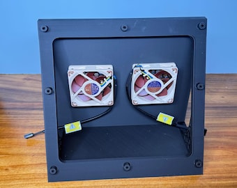Bitaxe NerdOCTaxe Display Case – Dual 60mm Rear Fan Design