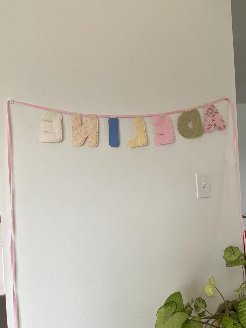 Personalized Fabric Name Banner | Custom Nursery Decor - Etsy