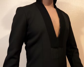 Specialdesignad Elvis 1969 fiskbensmönstrad tvådelad kostym (från 800)