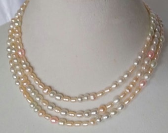 Triple Strand Freshwater Pearl Necklace