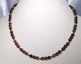 Smoky Quartz Beaded Necklace