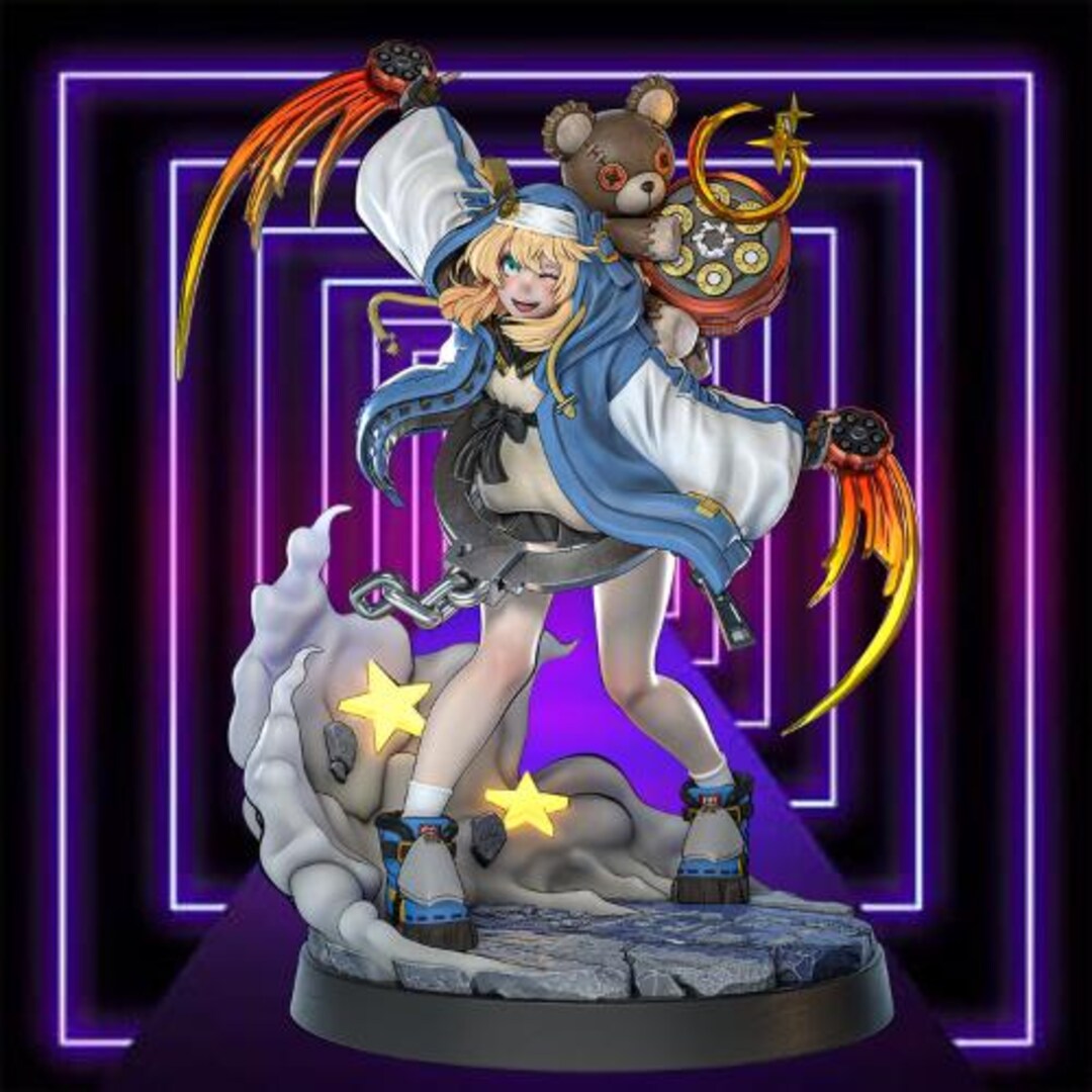 Bridget Fanart STL Statue | 1/7 Scale | Star Base Pose With Dual Scythe ...
