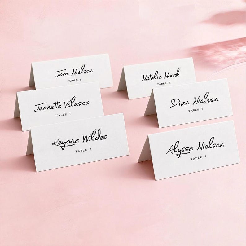 Personalized Wedding Place Cards – Custom Name Tags for Table Setting ...