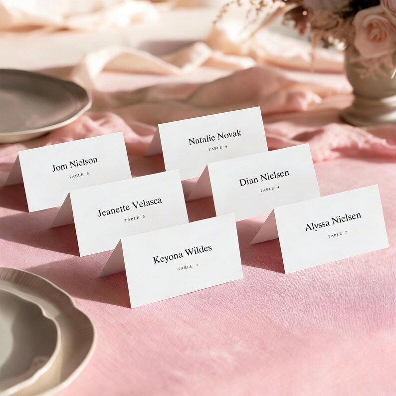 Personalized Wedding Place Cards – Custom Name Tags for Table Setting ...