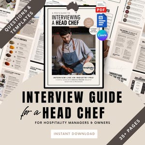 Head Chef Interview Guide | Hospitality Hiring Questions (Digital Download)