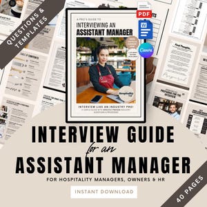 Einstellungsleitfaden für Vorstellungsgespräche mit Personalführung | Strukturiertes Vorstellungsgespräch Vorlage| Bearbeitbar Druckbar | Rekrutierungs-Tool für das Gastgewerbe | Kneipenverein