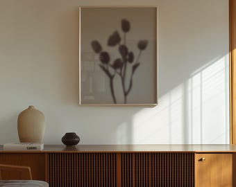 Lámina botánica Stone Wild Bouquet, diseño floral neutro, póster de decoración minimalista de naturaleza.