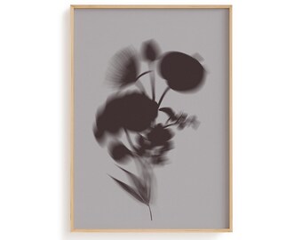 Minimalist Botanical Seed Pod Print, Neutral Stone Wall Art