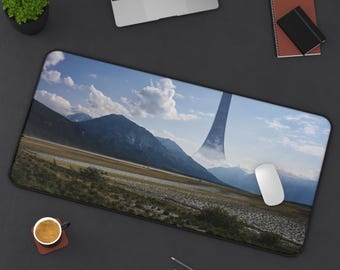 Halo-Inspired Computer Mat / Metal Print - Sci-fi Field Ring World