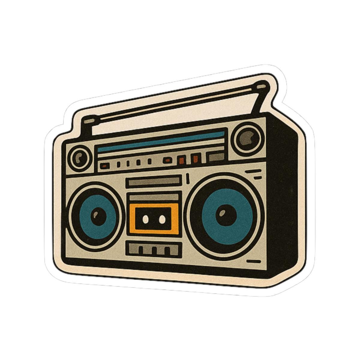 Boombox Kiss-cut Vinyl Sticker - Etsy