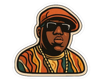 B.I.G. Illustration Sticker | 90s Retro Rap Vinyl Decal