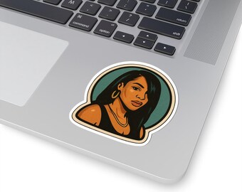 Aaliyah Retro Sticker, 90s R&B Music Decal, Waterproof Vinyl