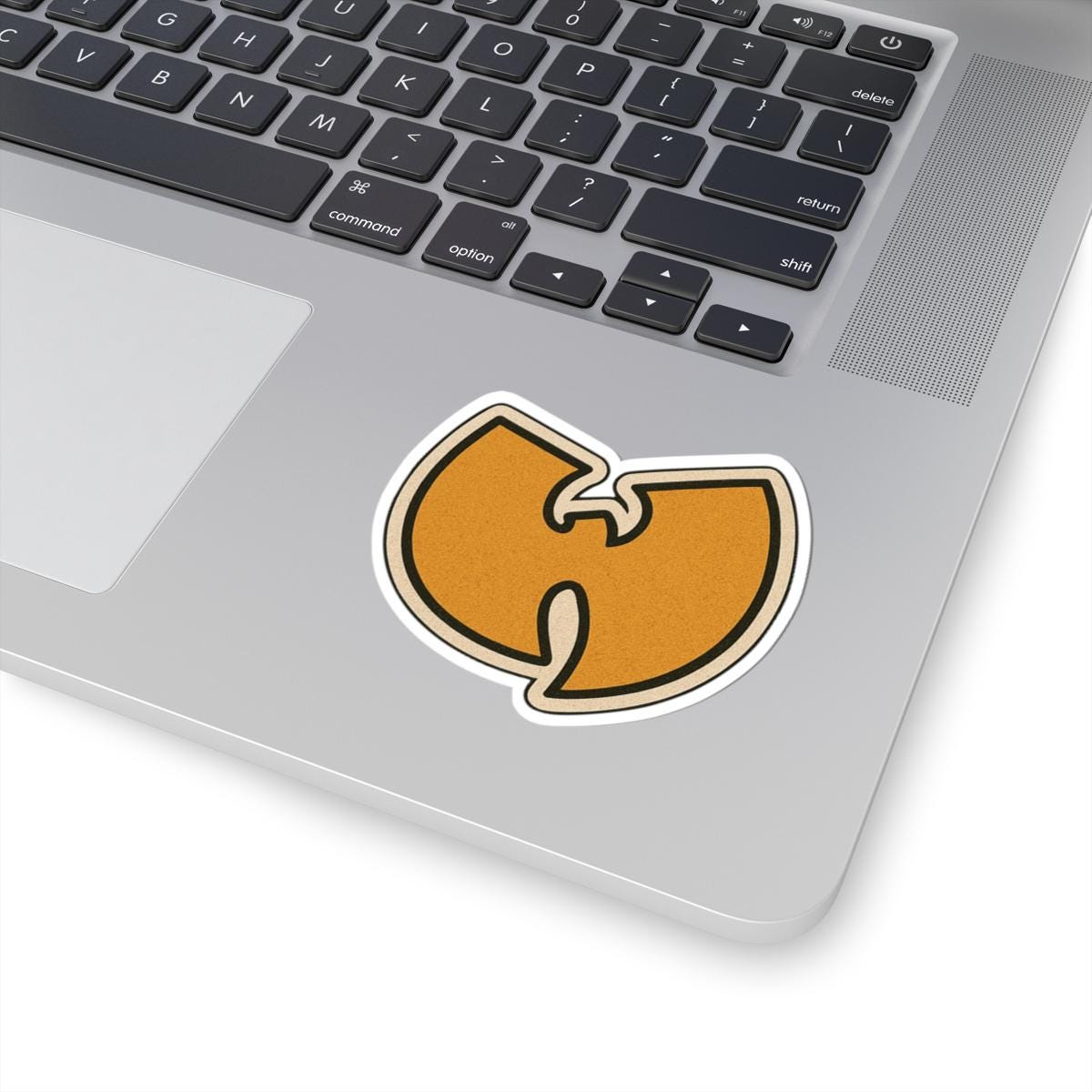 Autocollants Stickers Wu-Tang Clan - Dimensions 14x12 Cm, Couleur Jaune, Thème Musique, Neufs