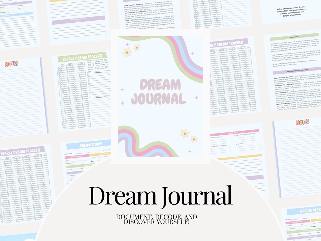 Dream Journal Template – Printable Sleep Tracker (digital Download) - Etsy