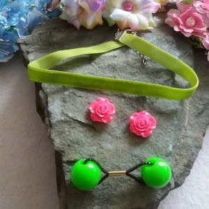 Sailor Set of Choker, Earrings and Pony Tail