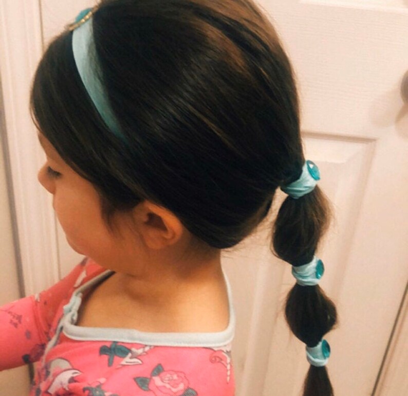 Princess Jasmine Aqua Elastic Headband and Hair Bands. | Etsy