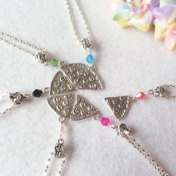 Friendship Necklace. Pizza Slice Best Friends Necklace