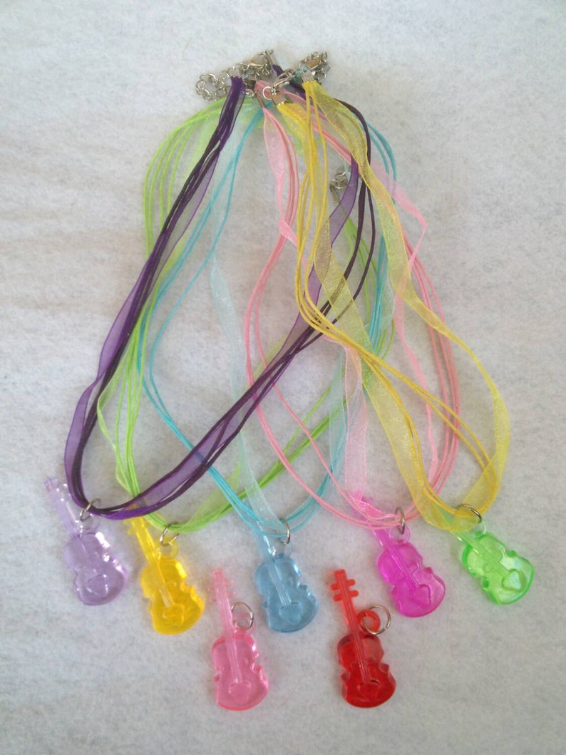 10 Multicolors Guitar Party Favors. Etsy