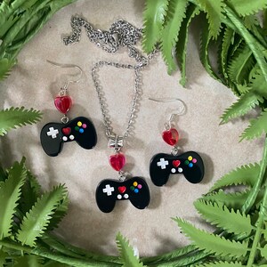 Video game control set of Necklace and Earrings