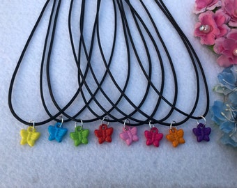 10 Butterfly Necklaces Party favors