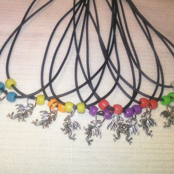 Lot 10 Dragon Necklaces Party Favors