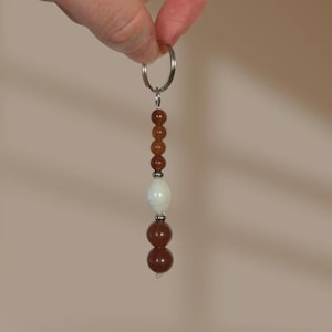 Brown Stone Keyring