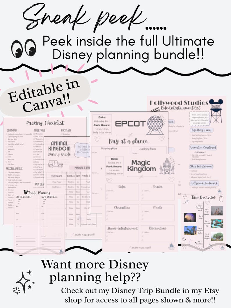 Disney Packing Checklist | Family Disney Documents | Kids Packing List ...