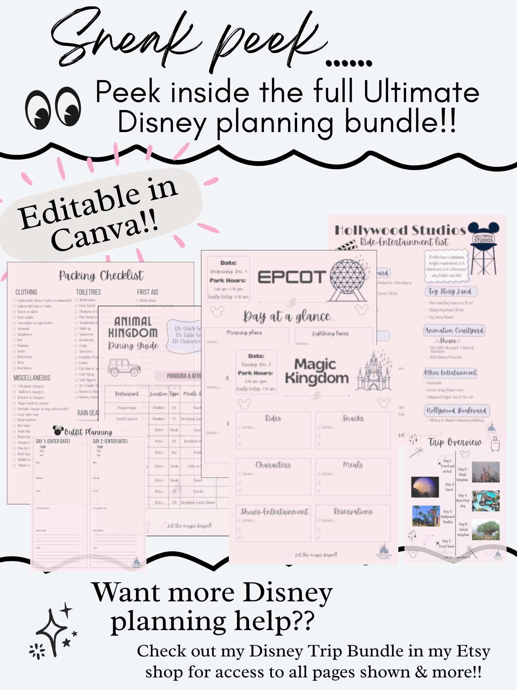 Disney Packing Checklist | Family Disney Documents | Kids Packing List ...