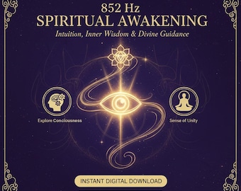 852 Hz Spiritual Awakening Frequency | Third Eye Activation | Digital Download