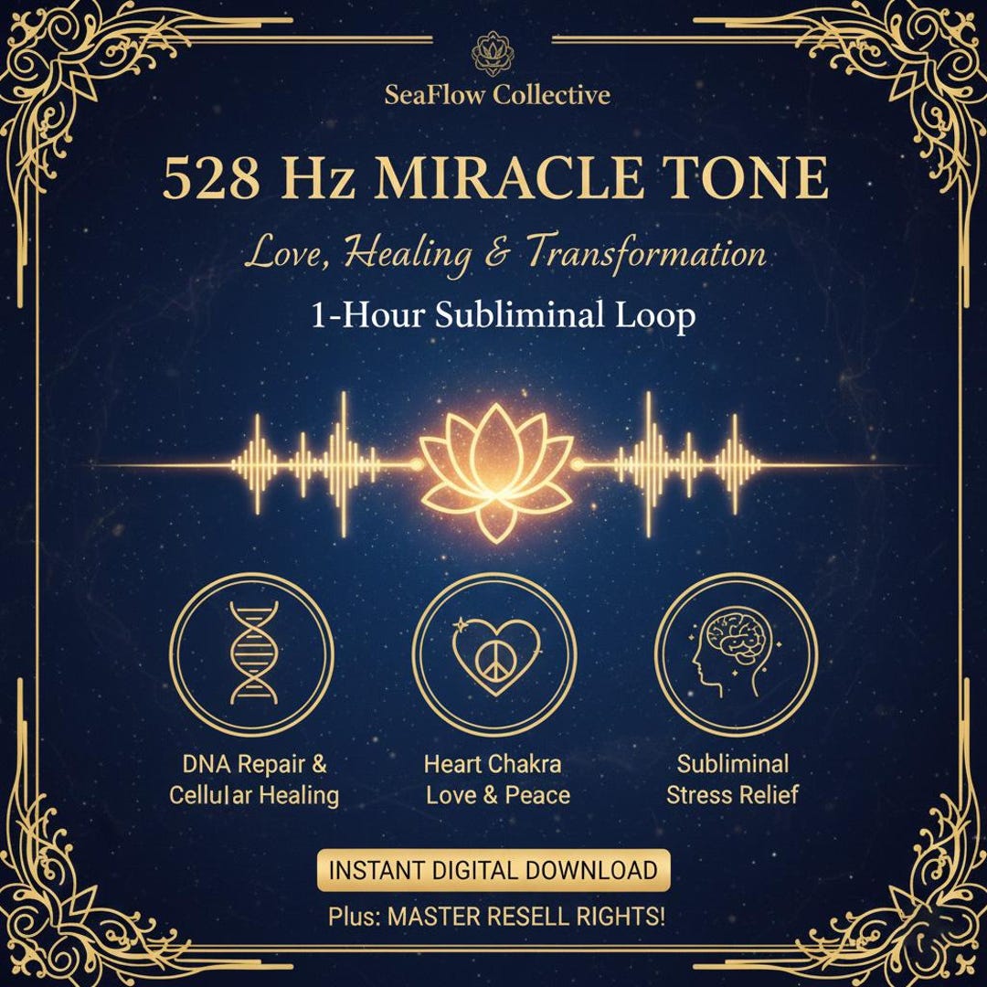 528 Hz Miracle Tone Music (1-hour Loop) | Subliminal Love Frequency ...
