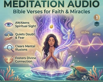852Hz Christian Meditation Audio | Bible Verses, Faith, Miracles (MRR Download)