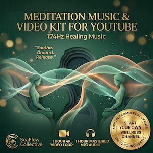 174 Herz Meditation Video & Audio | Faceless YouTube PLR (Digitaler Download)