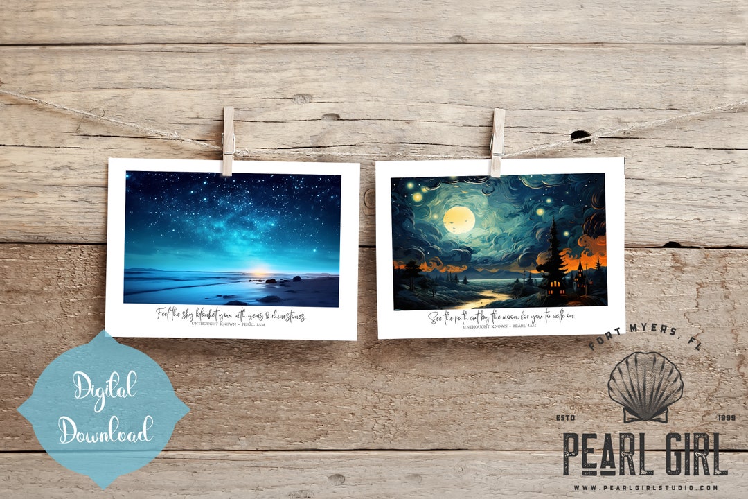 Set of Two PJ Inspired Printable Cards/digital Greeting Card/lyric Card ...