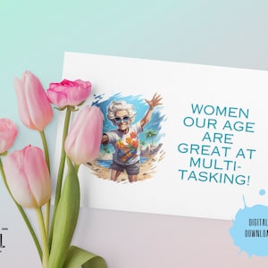 Grappige oma afdrukbare verjaardagskaart/Happy Birthday/Snarky/sarcastisch/wenskaart/veroudering/ouder worden/ouderdom/oude scheet/Instant Download