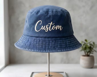 Gepersonaliseerde handgeborduurde hoed, emmerhoed met aangepaste naam, vintage borduurhoed, doordacht cadeau voor moeder, vrienden of haar.