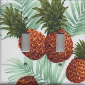 Hawai&#39;i Pineapple Double Light Switch Plate