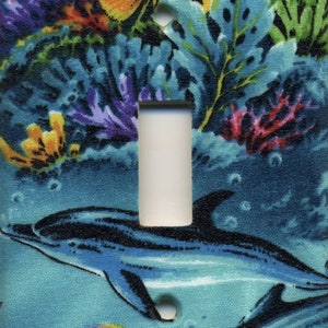 Dolphin and Fish Single Light Switch Plate
