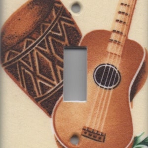 Hawai&#39;i Guitar Ukulele Single Light Switch Plate