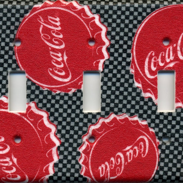 Coca Cola Triple Light Switch Plate