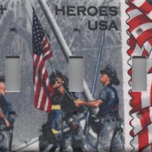 Firefighters Heroes Triple Light Switch Plate