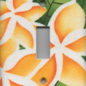 Plumeria Flower Single Light Switch Plate
